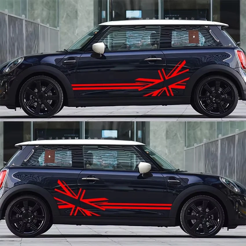 For Mini Cooper Car Latte Art R56 R50 F60 F55 F56 F54 Meter Flag Car Side stickers