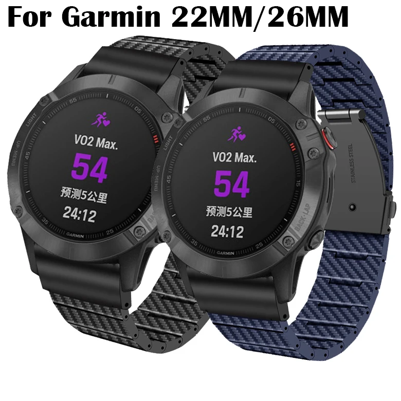 

Ремешок QuickFit из углеродного волокна для смарт-часов Garmin Fenix 7X 7 Solar/6X 6 Pro 5 5X Plus 3 3HR/Epix, 22 мм 26 мм