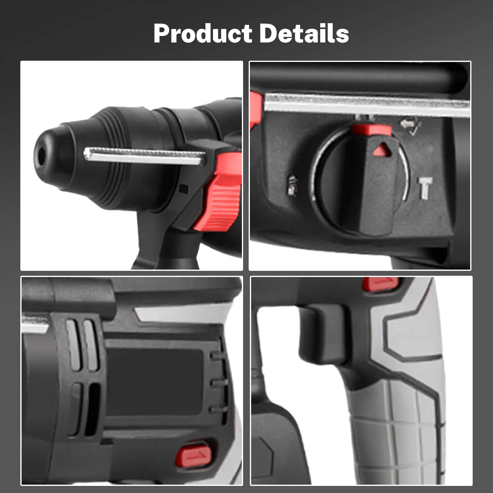 1680 W Bürstenlosen Elektrische Hammer Cordless Multi-funktion Bohren Schlagbohrmaschine Dreh Power Tool Für 21 V 18 V batterie – Detail 2