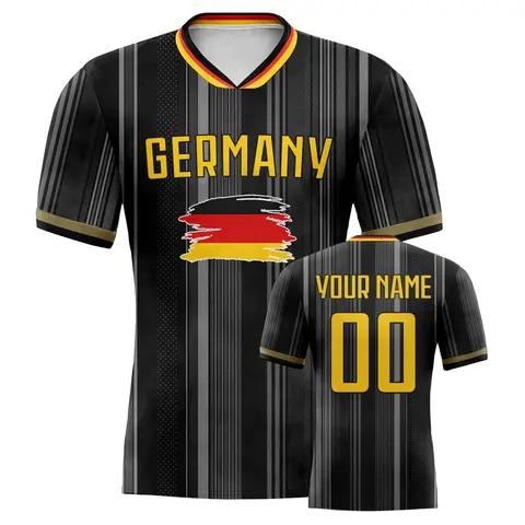 Maglia da calcio personalizzata Germania Maglia da calcio personalizzata con nome numero Calcio nazionale Top Fan Regali per uomini Donne Ragazzi Ragazze