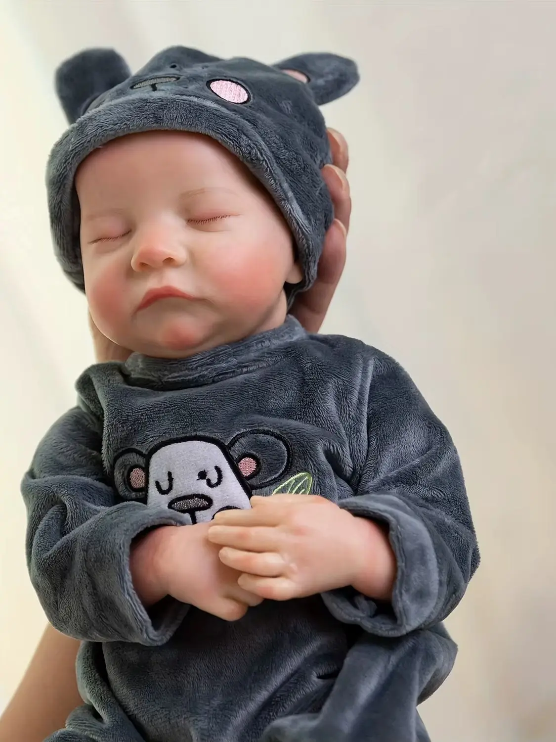 ตุ๊กตาเด็กทารกเหมือนจริง - ตุ๊กตาเด็กทารกทำจากไวนิลเนื้อนุ่มน่ารักขนาด 18 นิ้ว ตุ๊กตาเด็กทารกเหมือนจริงที่สามารถจัดท่าทางได้ (เฉพาะตุ๊กตา/ไม่มีอุปกรณ์เสริม)