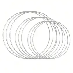 1pc/5pcs /10pcs 2 Sizes Wreath  Silvery Hoop Rings For DIY Floral Wedding Decorations,Dream CatcherAnd Wall Hanging Crafts