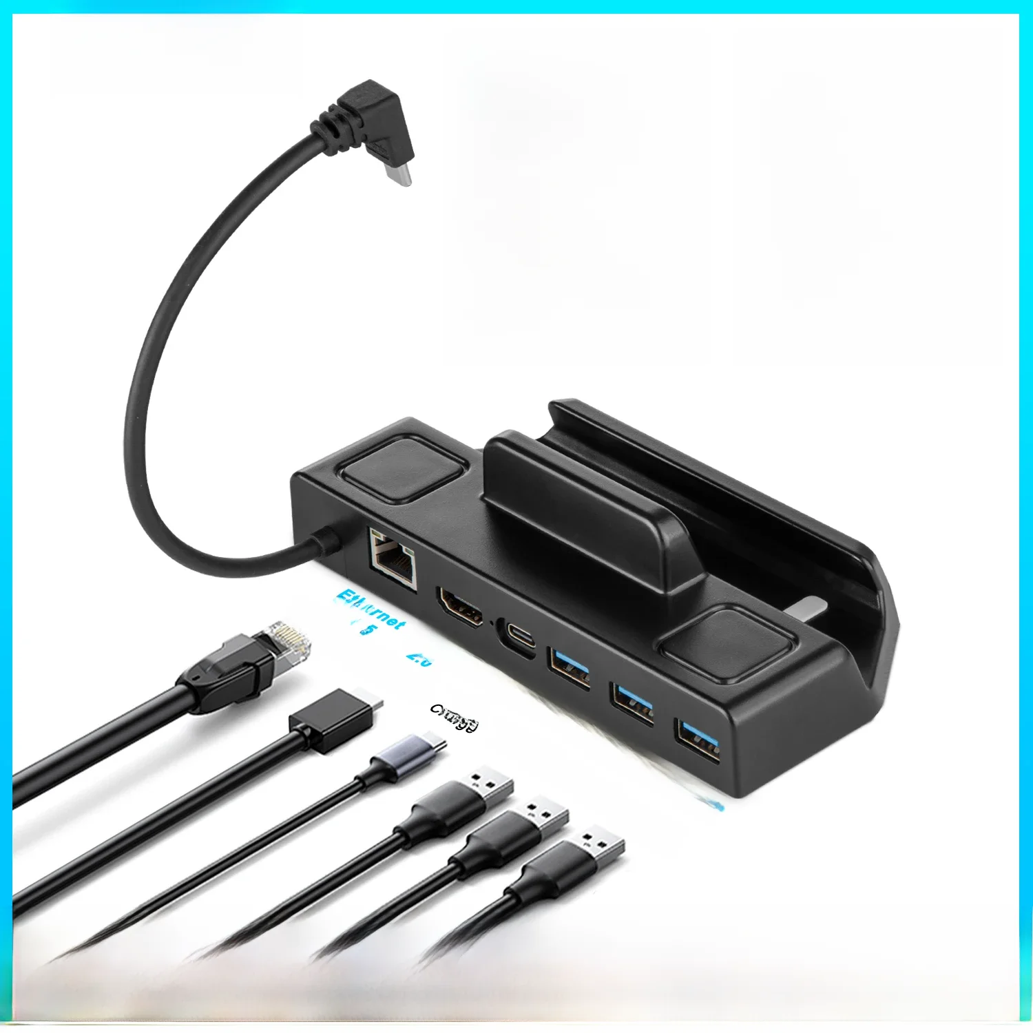 Steam Deck Docking Station TV Basis Stehen Hub Halter Dock USB C zu RJ45 Ethernet 4K 60HZ HDMI-kompatibel Steam Deck Dock Konsole