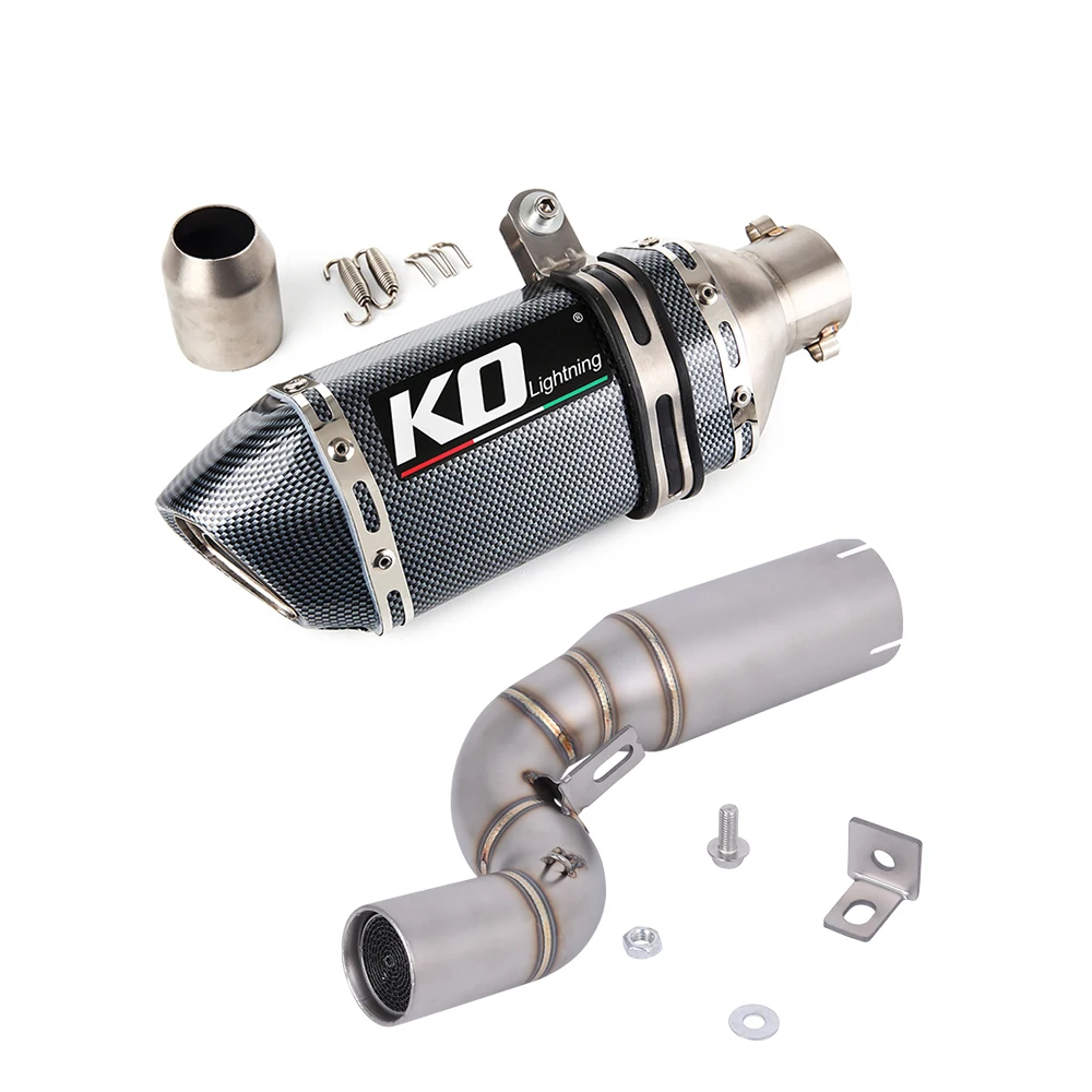 Motorcycle Modified Exhaust System Middle Link Pipe With DB Killer Stainless Steel For Super Duke 250 390 2024-2026