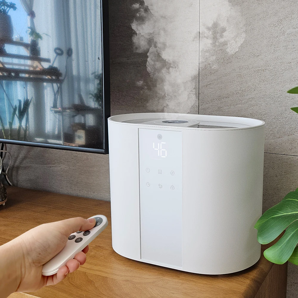 6L High-capacity Ultrasonic Humidifier air humidity control built in mood lamp cleaning office tabletop automatic humidity control remote control