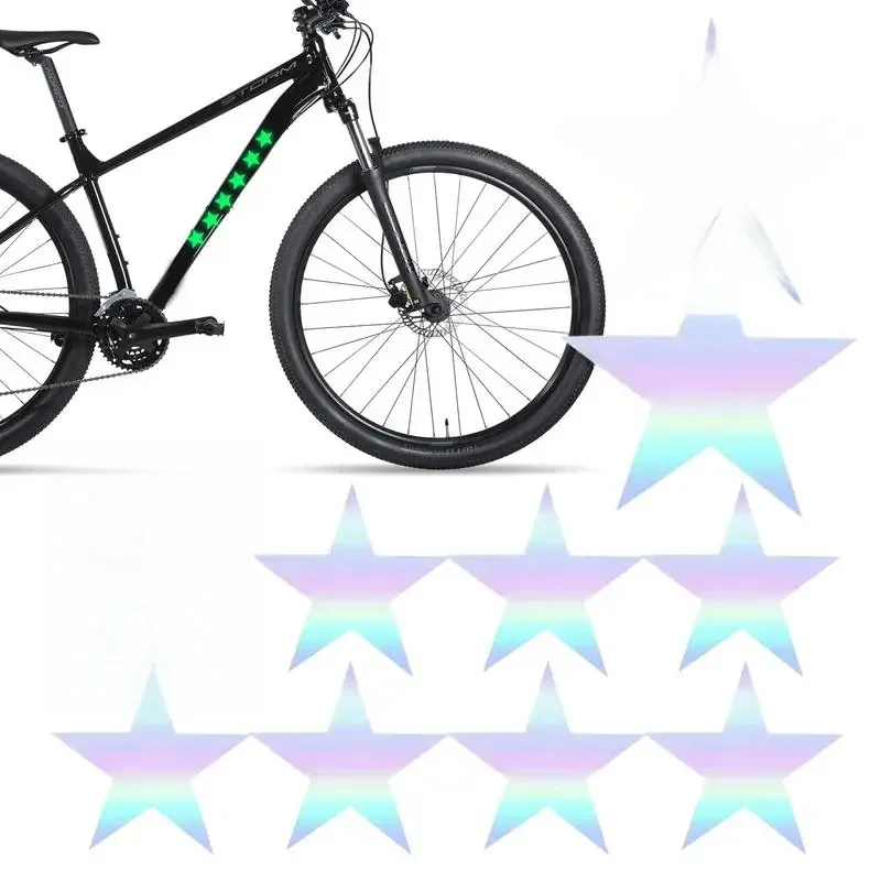 AliExpress Reflective Bike Stickers 10Pcs Reflective Colorful Bicycle Stickers for Wheels Glow in The Dark Rim Decoration Stripe Decorative