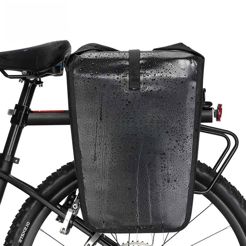 AliExpress West Biking WEST BIKING Waterproof Bicycle Rear Bag 25L Large Capacity Luggage Rack Side Bag Expandable Cycling Travel Bag Men Shoulder Bag