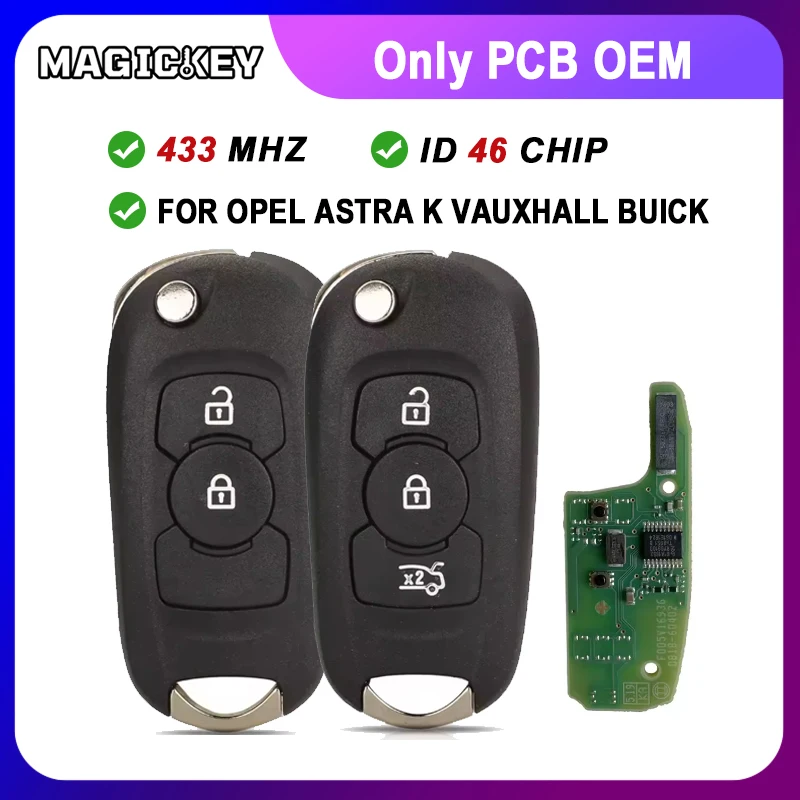

Оригинальный смарт-ключ с дистанционным управлением PCB ID46/PCF7961E 433Mhz для Vauxhall Buick Astra K Opel Verano Excelle 2015, 2016, 2017, 2018, 2019 годов выпуска.