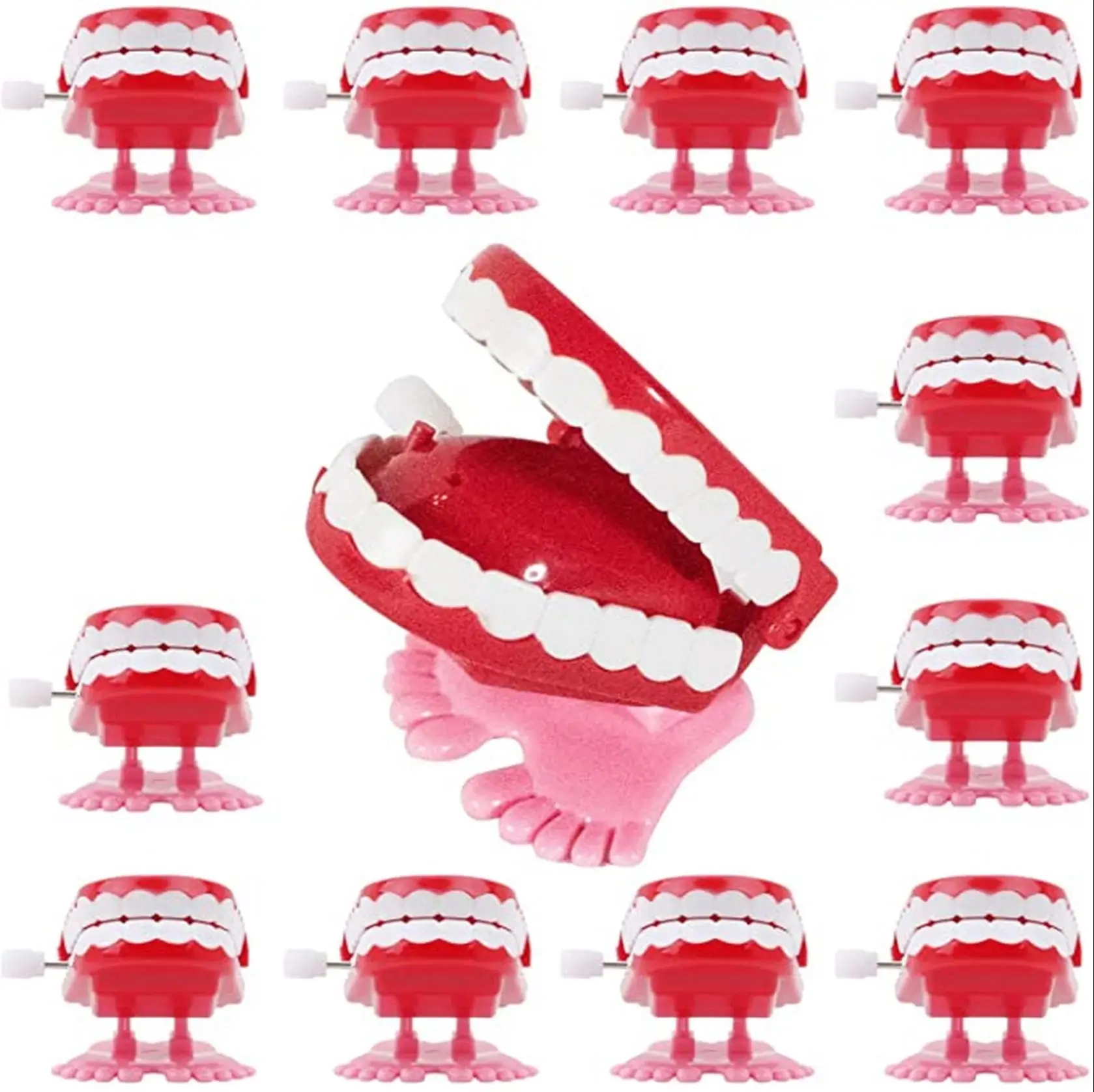 12 pcs, Wialking Teeth for Kids, Kids party favor, Dental gift, Chattering Toy, Pinata Filler, souvenirs, giveaways, kids toys