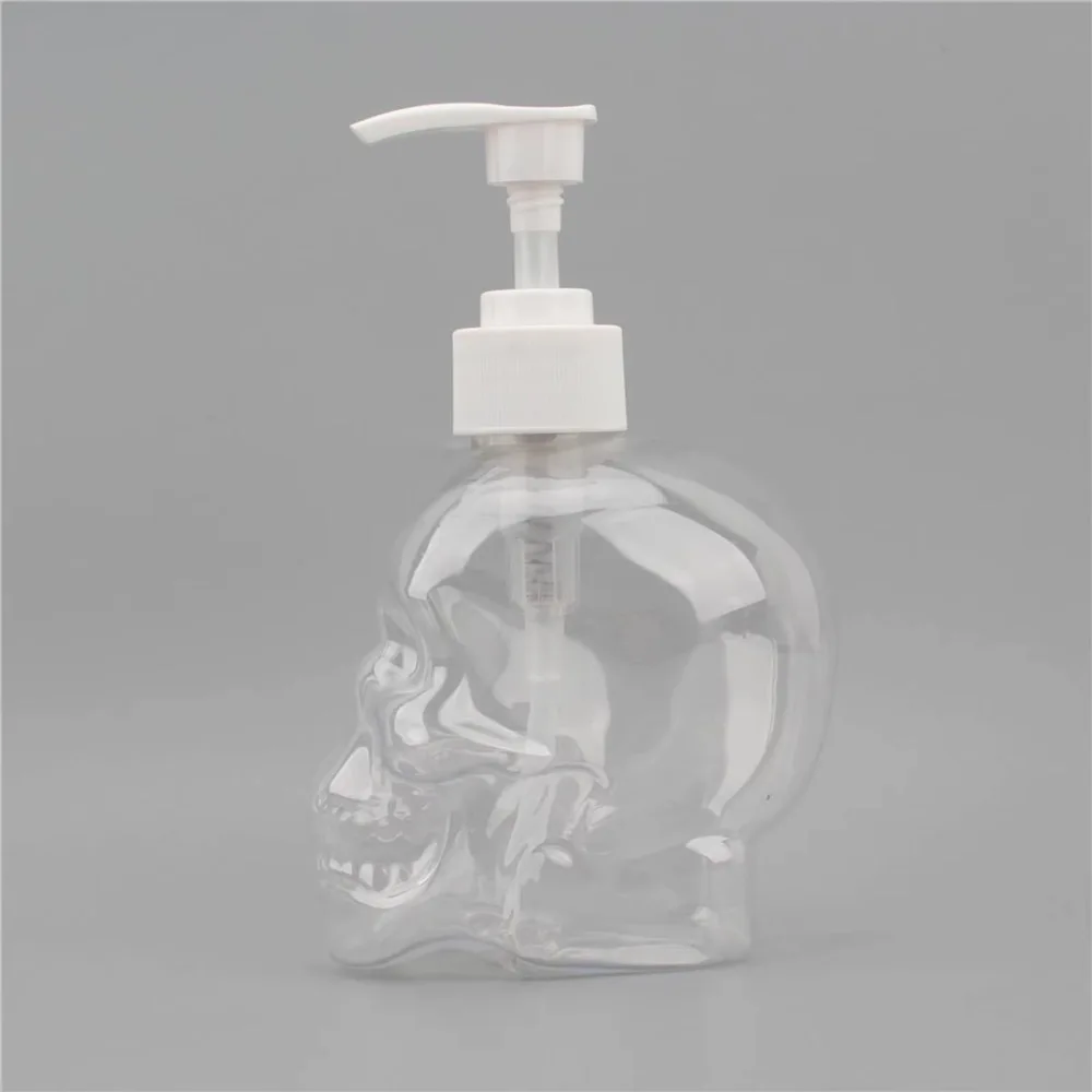 Halloween Lotion Bottle Soap Dispenser Empty Refillable Shampoo Lotion Hand Sanitizer Container Bottle Skull Design Decoration