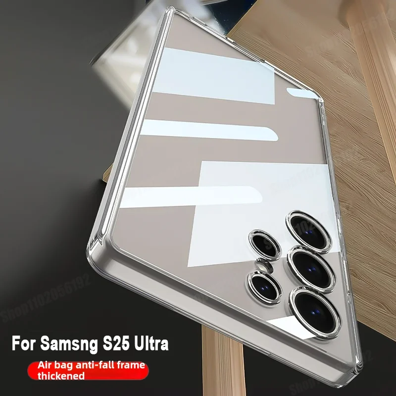 Ультратонкий прозрачный чехол для телефона Samsung S25 Ultra S24 Plus S23 S22 S21 S20 FE Note 20 Ultra 10 Plus, мягкий защитный чехол