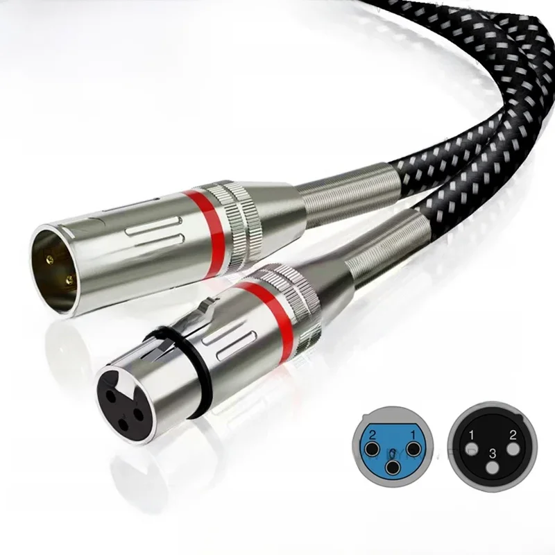 Kabel XLR Kabel mikrofonowy XLR męski do żeńskiego przedłużacza XLR Cannon Zbalansowany kabel dźwiękowy głośnika do przewodu stacji radiowej — zdjęcie produktu 7