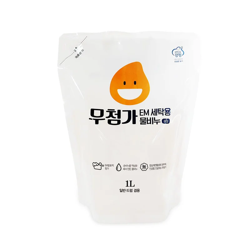 한정수량 강청 EM 액상 세탁세제 드럼 일반용 1L 리필형