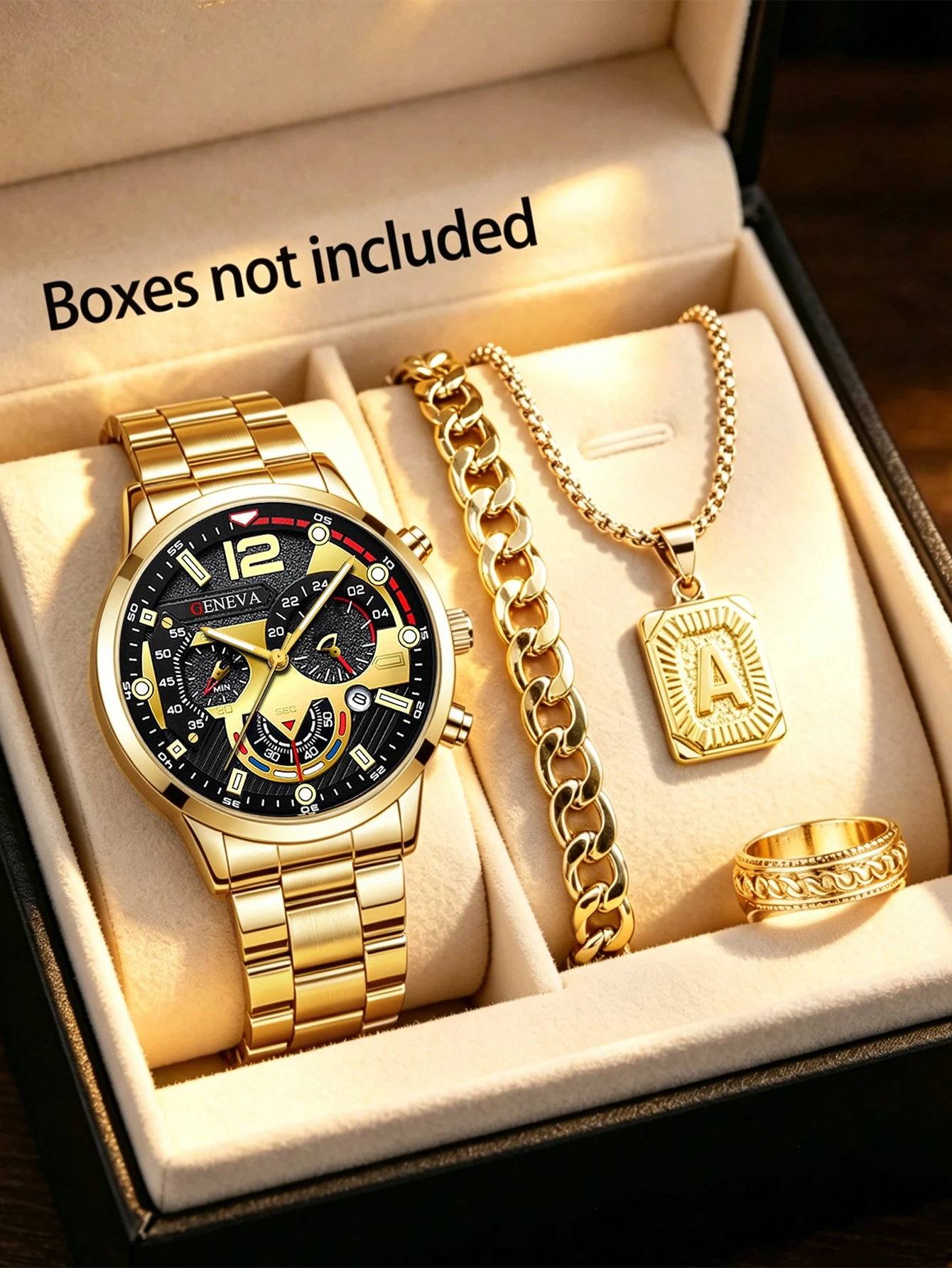 Travel Accessories Brand - Ensemble de 4 pièces, montre à