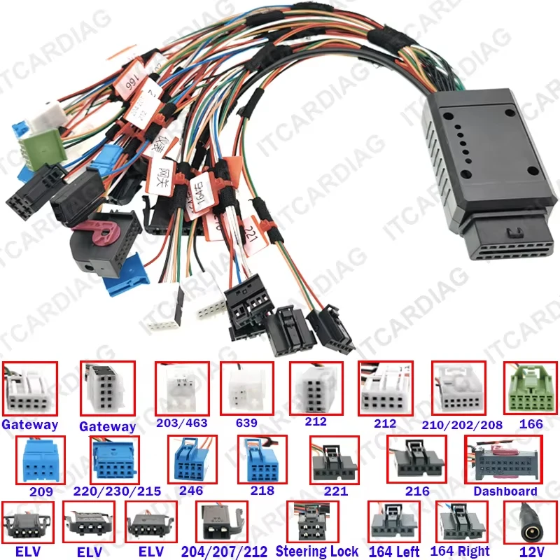 Multi-function ELV Lock Test Platform Cable For Mercedes-Benz All Key Lost Support VVDI Large Panel Multifunction Wiring Harness