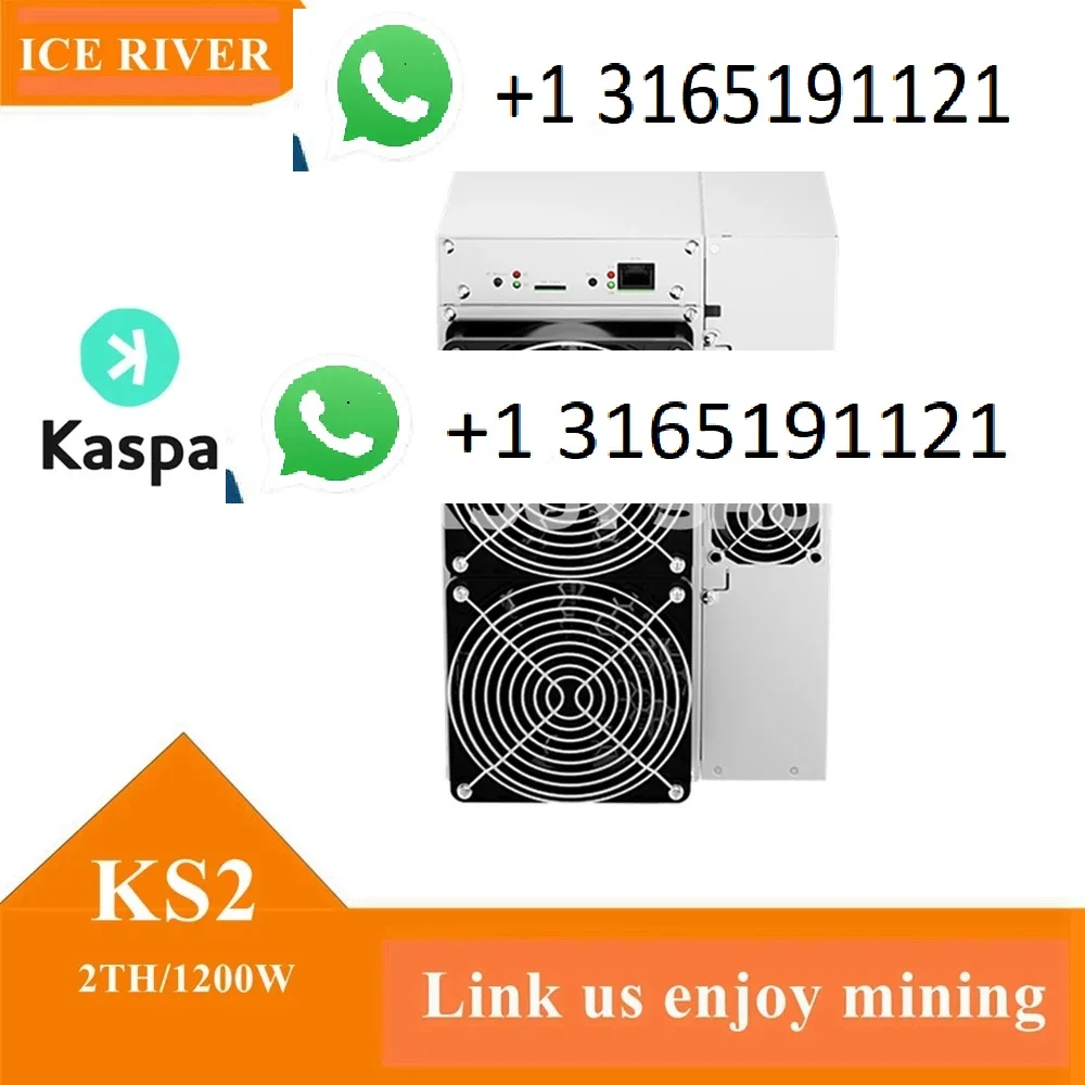 

S. ORIGINAL NEW BUY 5 GET 3 FREE!! IceRiver KAS KS2 Kaspa 2TH, 1200W (Power Consumption) ASIC Miner