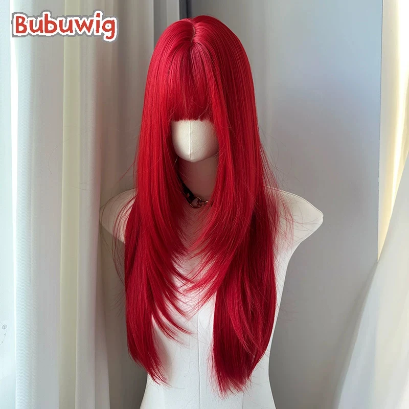 bubuwig-synthetic-hair-red-lolita-wigs-with-flat-bangs-fashion-women-long-straight-sweet-girls-halloween-wig-heat-resistant