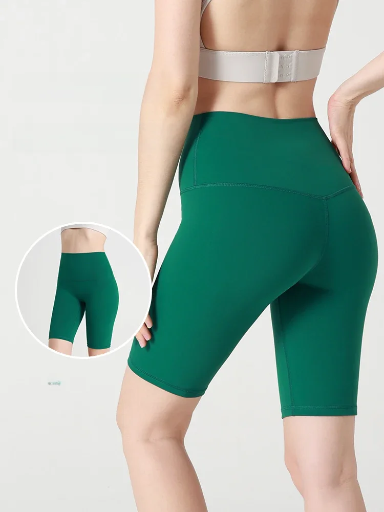 AliExpress ZHUMU GYM Summer new sans T line pure color yoga shorts Five-point Cycling Gym Run Sports Fitness Pants Tight Riding Shorts Women