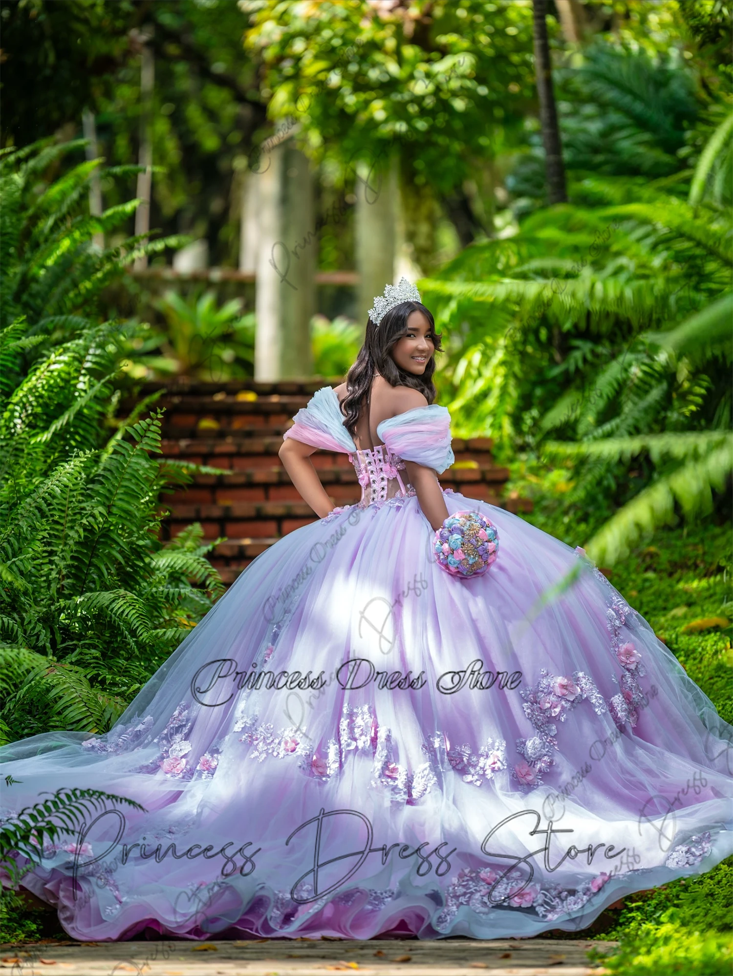 Luxo glamouroso querida quinceanera vestido para a menina rendas até plissado bedaed rendas apliques 2026 vestidos de 15 anos personalizado