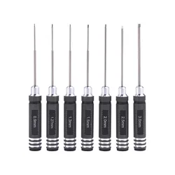 1 Set 7pcs Hex Allen Screwdriver Kit 0.9mm 1.27mm 1.3mm 1.5mm 2.0mm 2.5mm 3.0mm Key Driver Repair Tools for Rc Car Helicopter