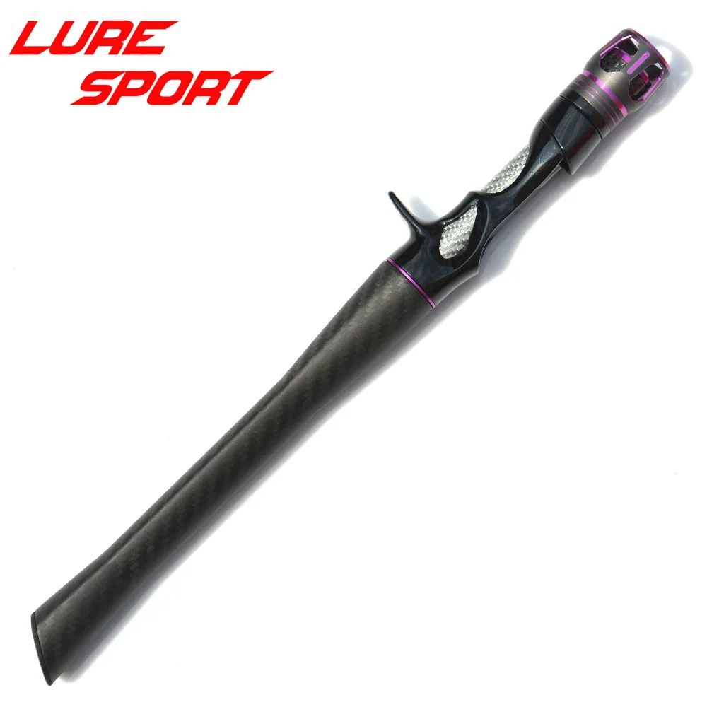 

LureSport 20cm Triangular Body 3K woven carbon Handle FCS Reel Seat Alu Nut MK Nut CarbonTube Rod Building component Repair DIY