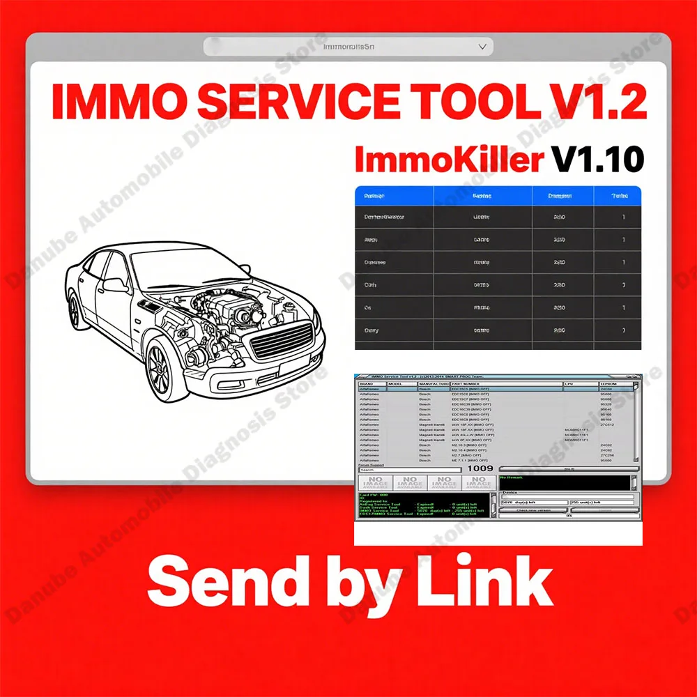 

Hot ! Car Repair Software ImmoKiller V1.10 + IMMO Service Tool V1.2 Car Tools - 2-in-1 ECU Programmer Kit with IMMO Off Software