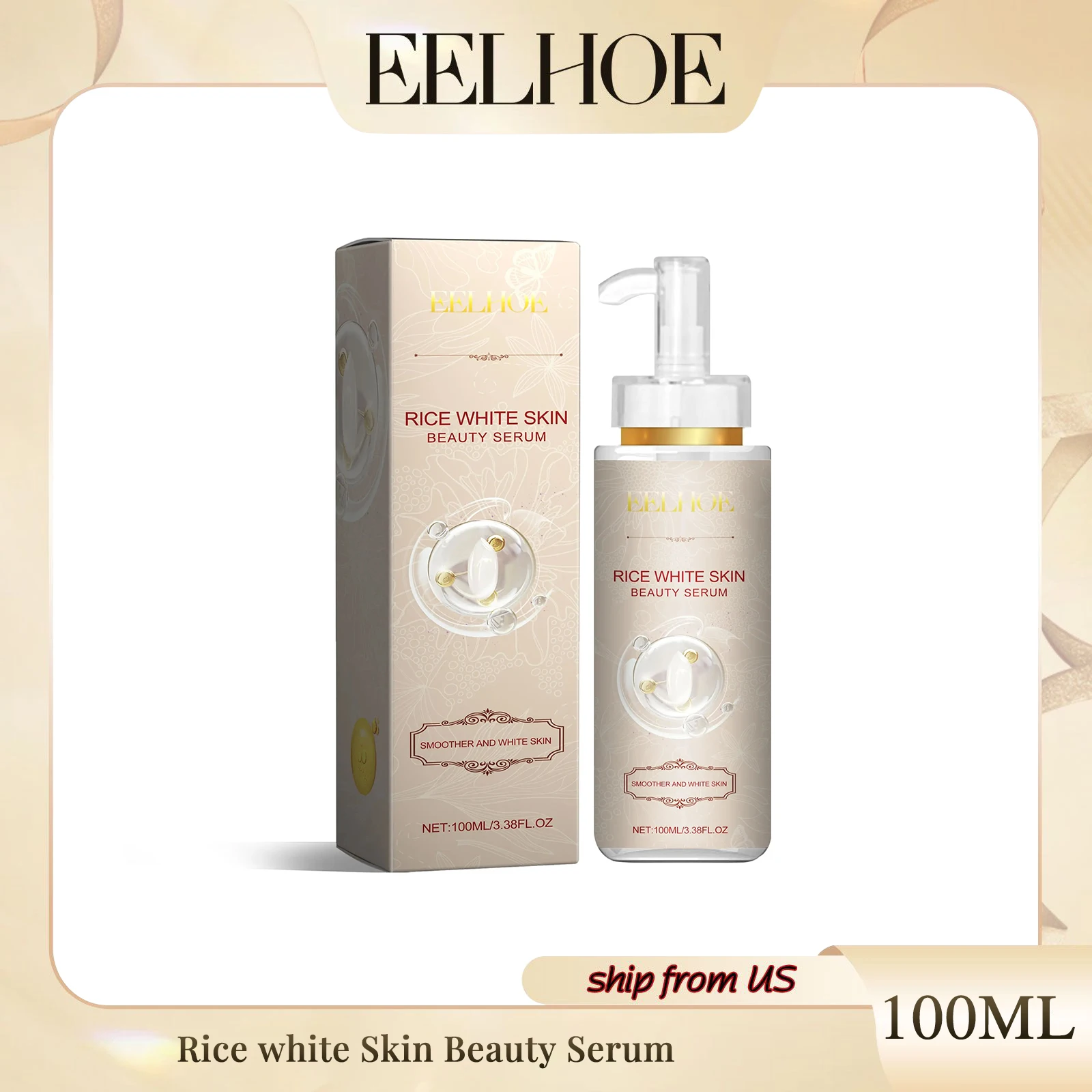 Eelhoe Rice Repair Essence Rice Moisturizes And Repairs Skin Even Tone Improve Skin Gentle Moisturizing And Brightening Essence