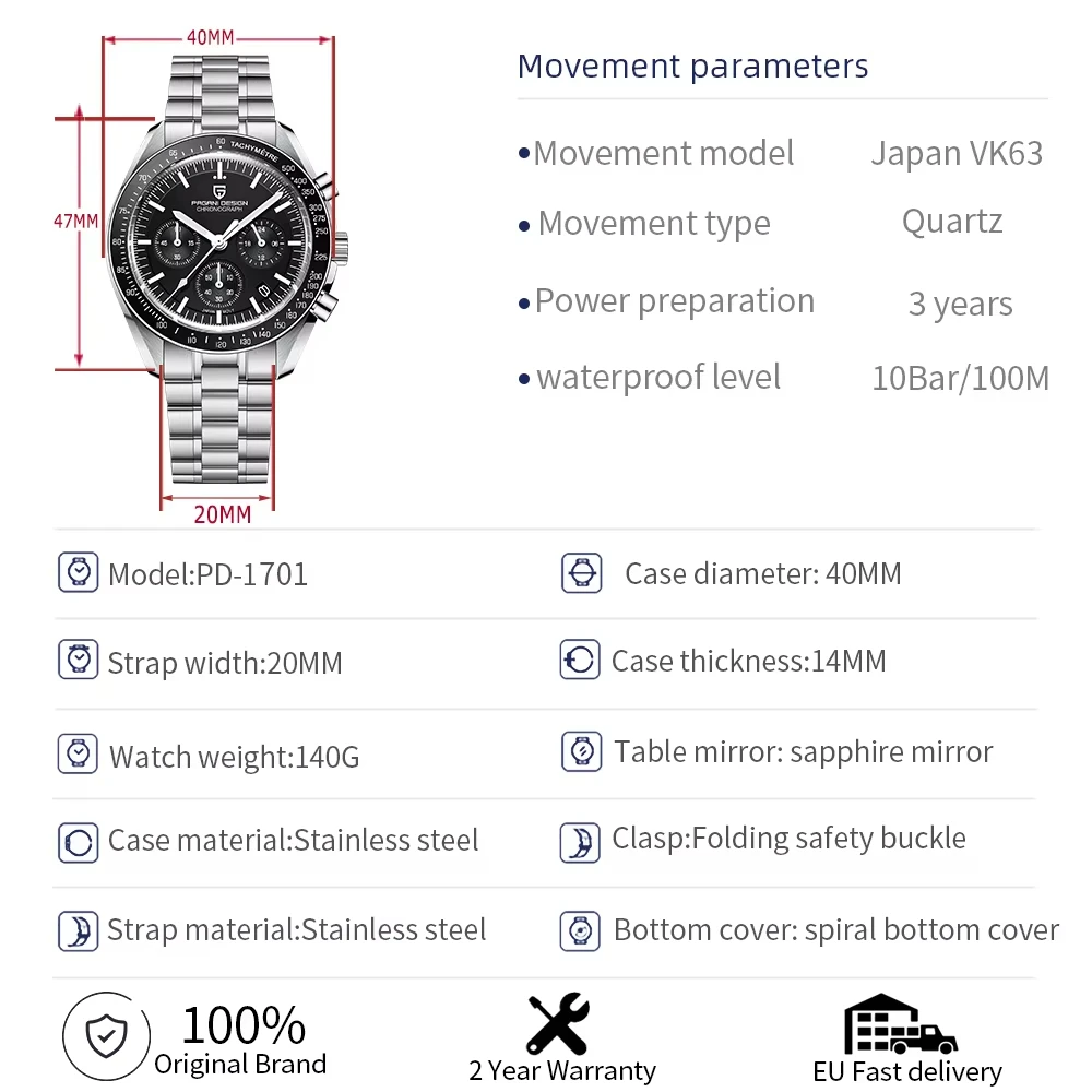 montre automatique luxe homme – vue détaillée