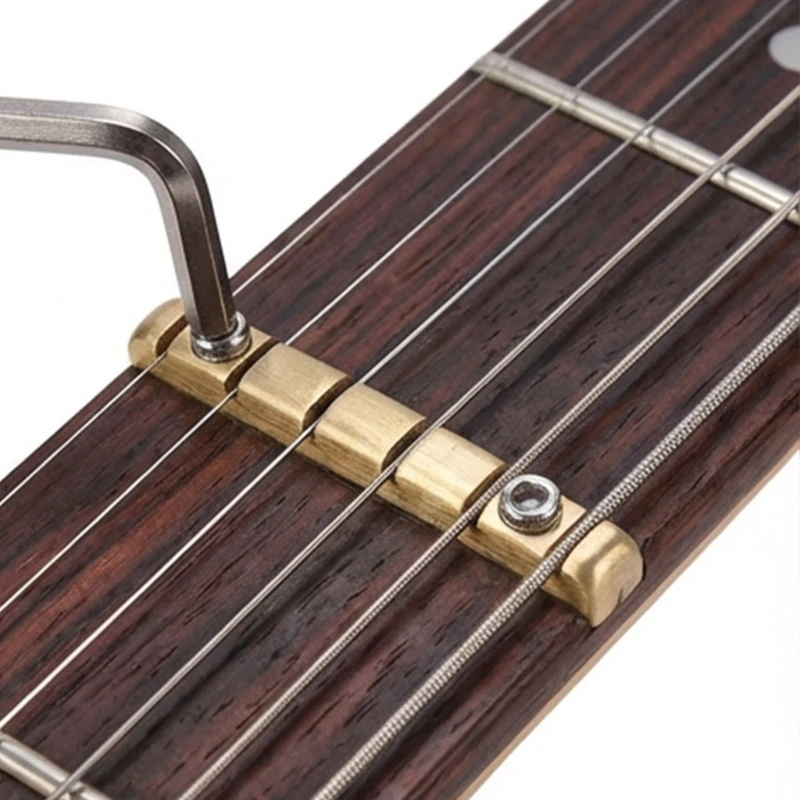Artillux Brass Nut 6 String Guitar Adjustable Height with Base Plate Included Replacement Part for Superior Resonance and Tuning