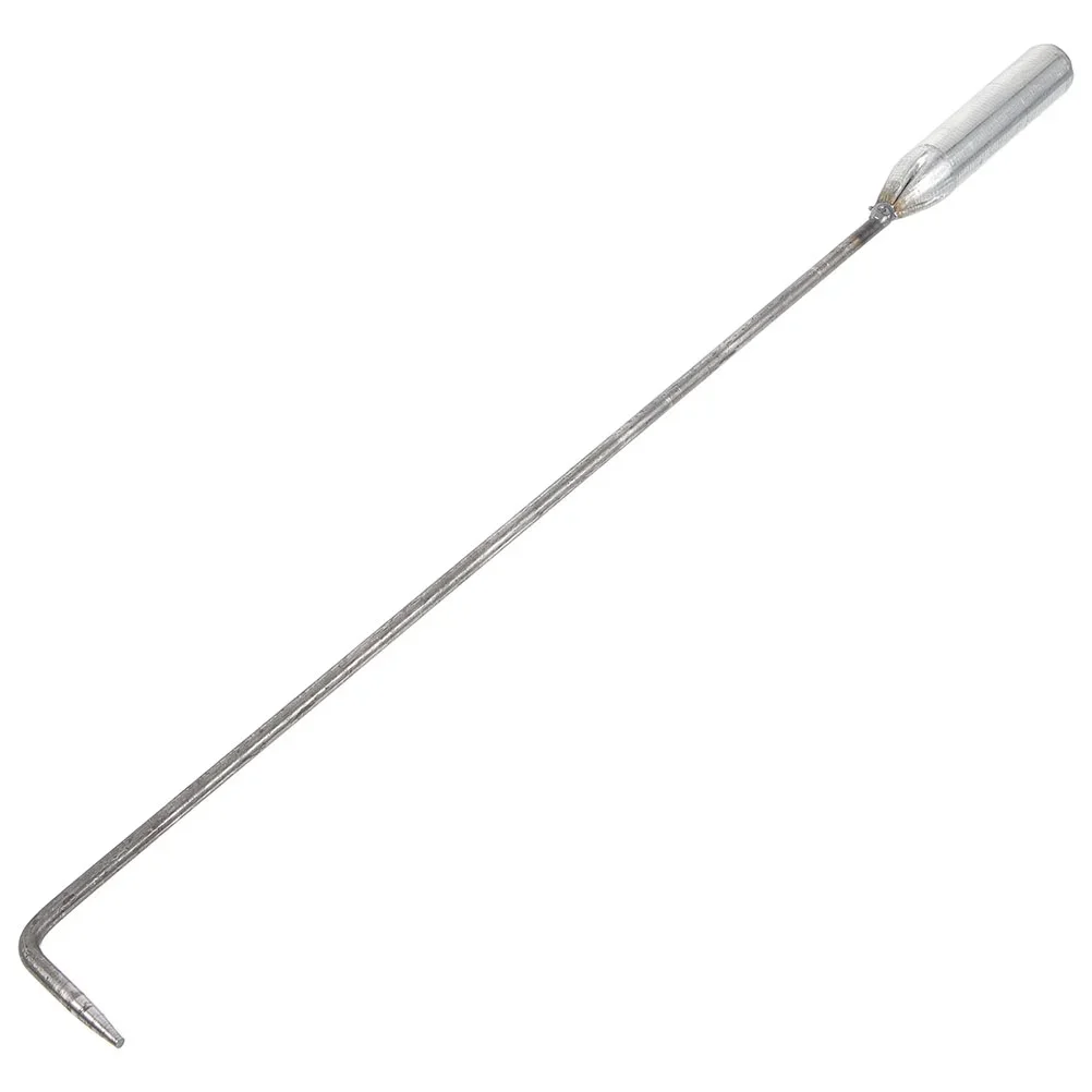 Crochet de tirage à volet roulant unique (33cm) pour outils de feu, briquettes, barbecue et foyer, pour camping intérieur et extérieur, Faux