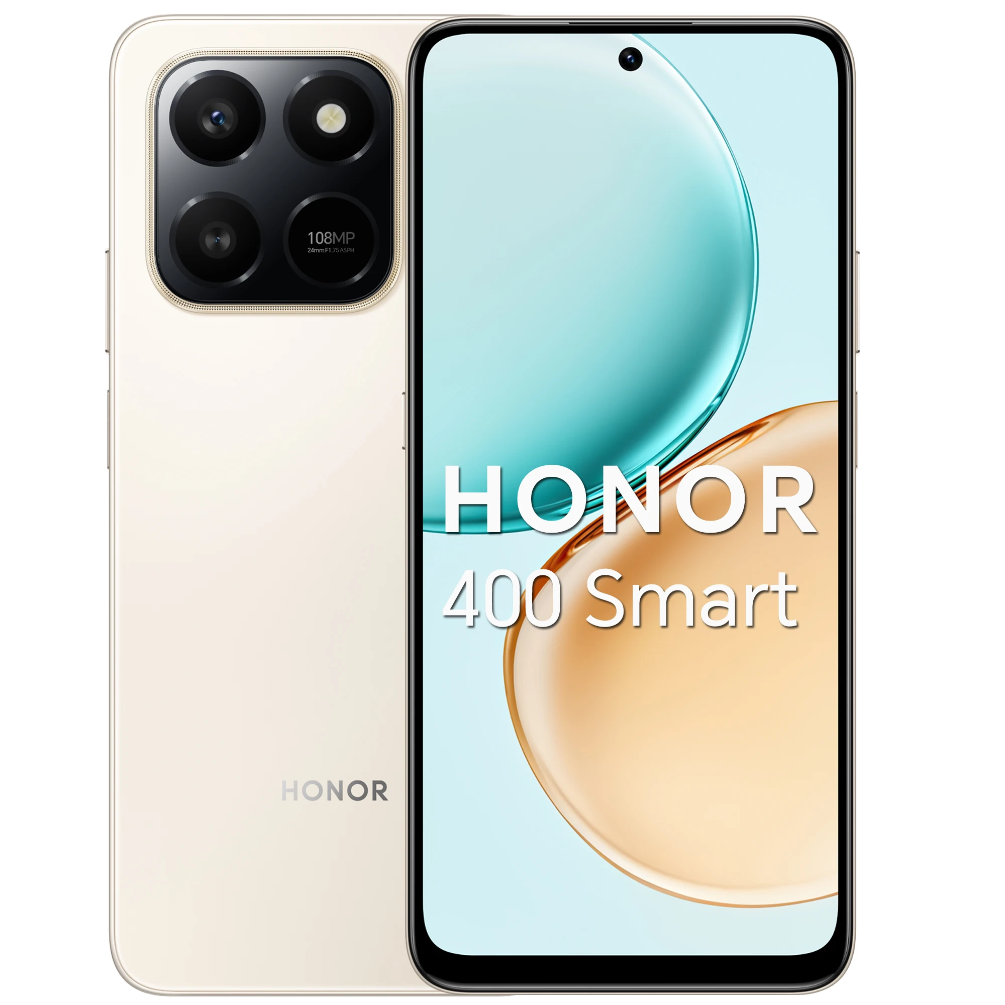 HONOR 400 Smart 4G Smartphone Dual SIM NFC Android 15, 6500 mAh Dual Cell Akku, 108MP +2MP mit AI Taste Telefon, 6,77 Zoll 120 Hz Comfort Display, 5 Sterne SGS&IP65