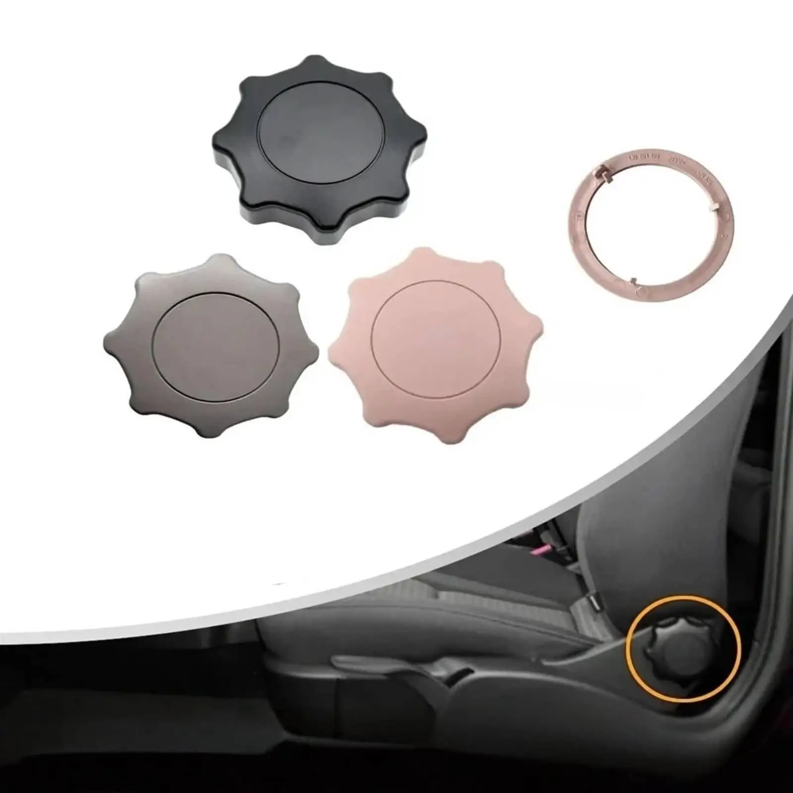 Car Seat Adjustment Knob Replacement for VW Passat Jetta Universal Reclining Handwheel Automotive Accessory for Car Models view 3