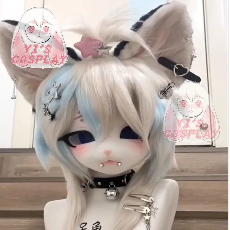 Customized Fursuit Head Yis cosplay Custom Furry head Kigurumi Head Cosplay Kemono Headsets Beast Fursuit Kemono Head view 3