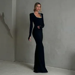 Msikoods Modest Evening Dresses Women Long Sleeves Square Collar Gala  Party Dress  Beading Crystal Prom Dresses ​Customized