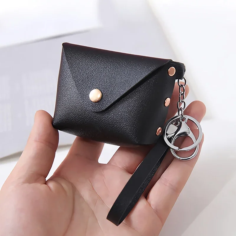 Brelok ze skóry Pu do kluczy Hasp kobiety mężczyźni torba typu worek etui portfel etui łańcuch portfel na klucze pierścień gospodyni brelok do kluczy organizator — zdjęcie 2