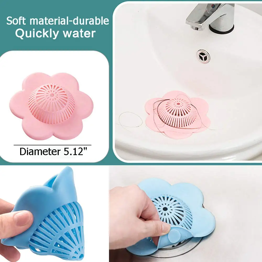 New Hair Catcher with Suction Hair Stopper Shower Drain Covers Practical Tools Suit for Bathroom Bathtub and Kitchen