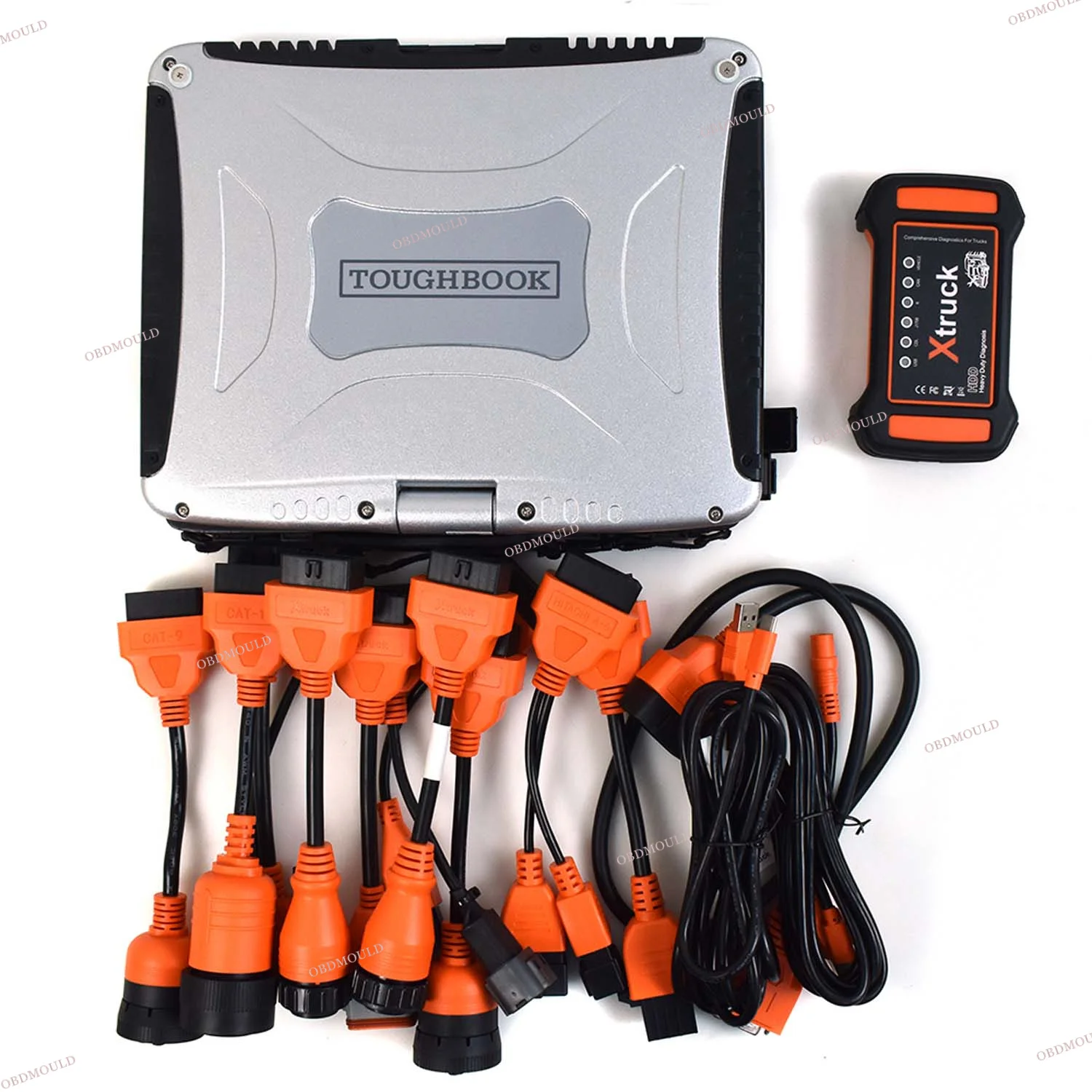 CF19-Truck Excavator Diagnostic Scanner Tool, Laptop, Conjunto completo, 8 Pin, Cabo de diagnóstico para ferramentas vocom