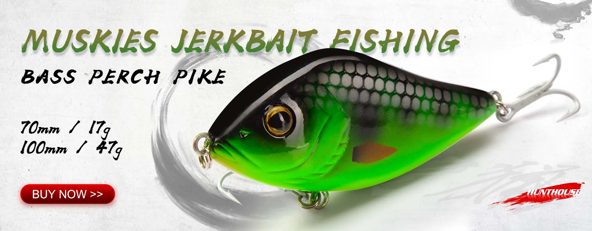 Hunthouse 3er-Set Jerkbait Hechtköder 115mm/32g 145mm/55g Jerk Pencil Baits Langsam sinkende künstliche Köder für Barsch und Raubfische – Detail 1
