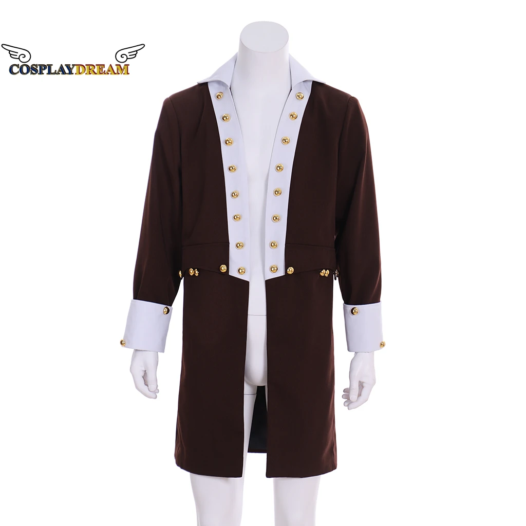 18th Century Alexander Hamilton Cosplay Jacket Adult Men Long Coat Medieval Soldier Officer Uniform Coat