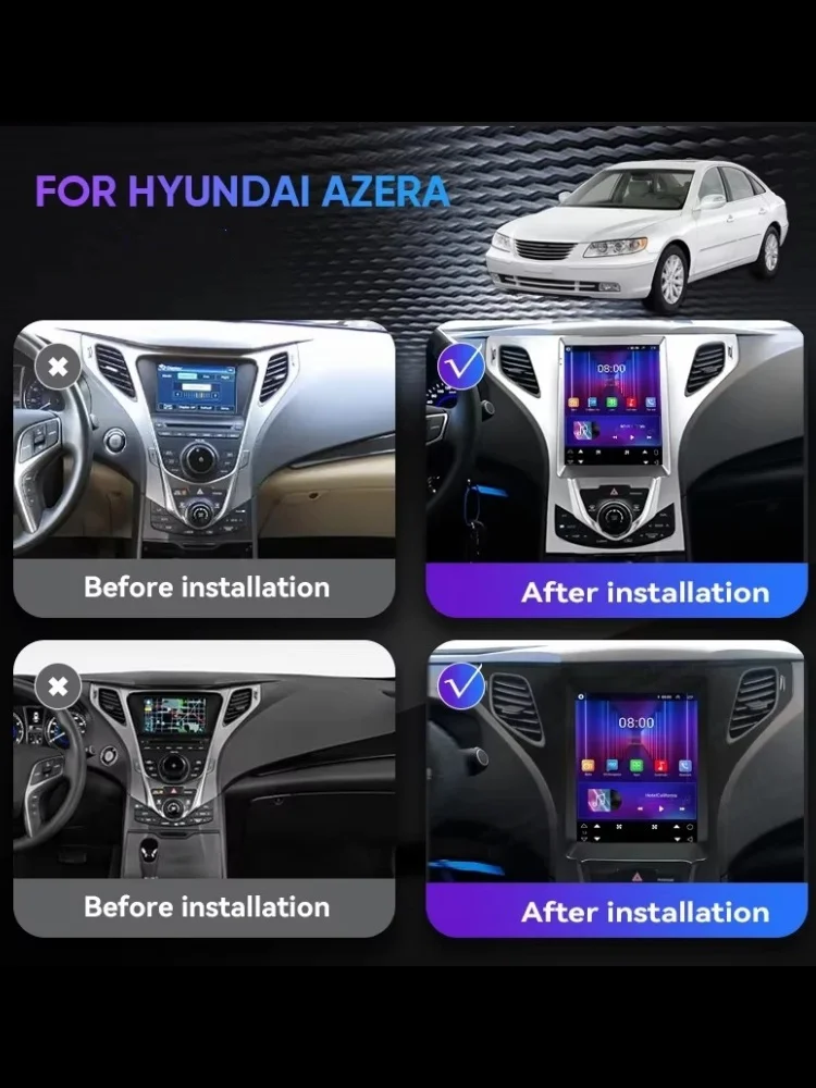 Hyundai Grandeur HG 9.7 ”2011 2012 Android navigation 8 core RAM 8G storage 128G