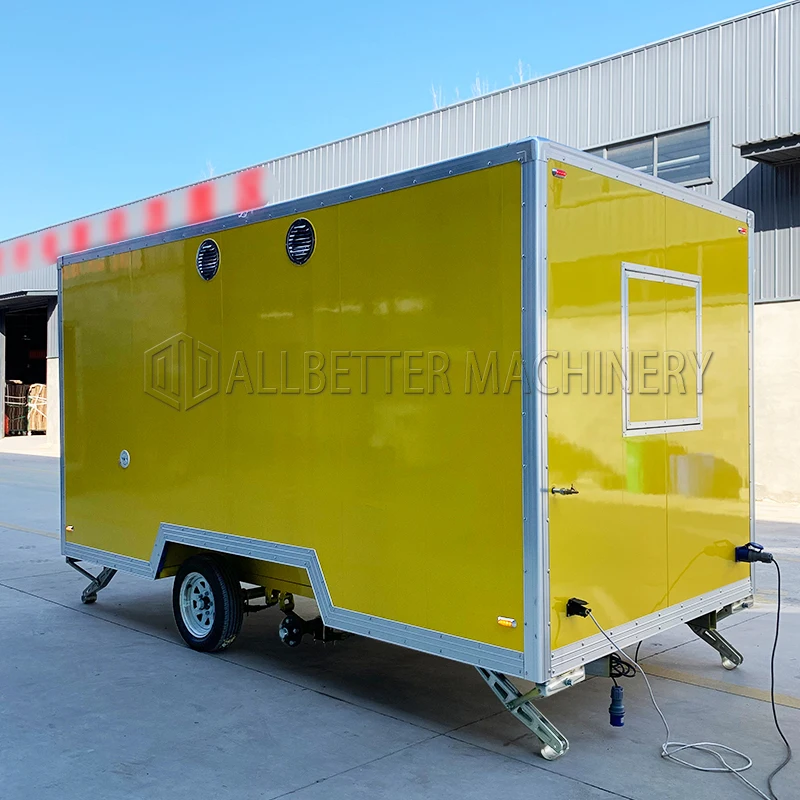 

Allbetter Customized Fully Catering Equipped Food Truck Hot Dog Food Cart Enclosed Food Trailer with Full Kitchen Equipments