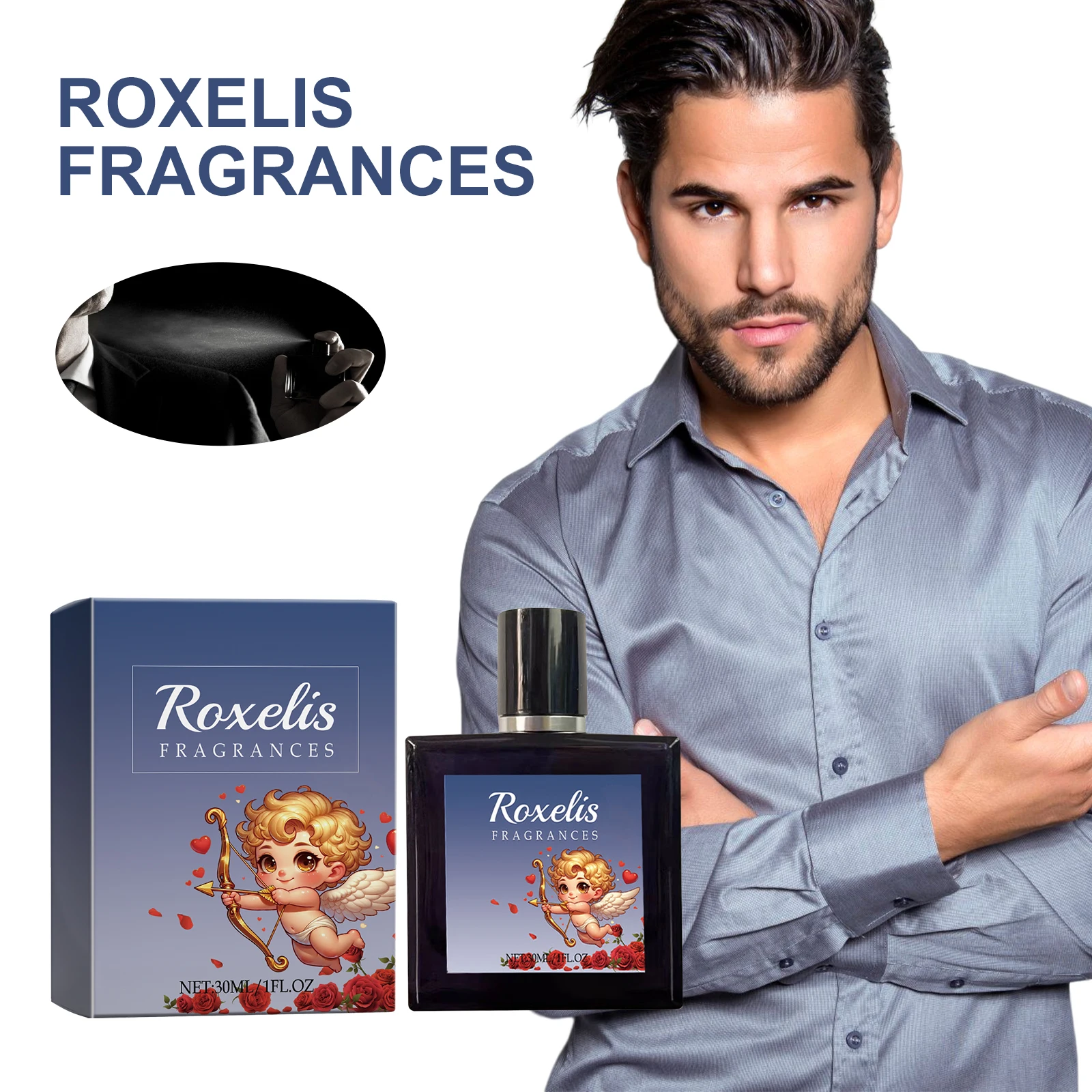 ROXELIS Refreshing Cologne Perfume Pheromones Increase Attraction Dating Romantic Elegant Gentleman Lasting Fragrance Spray