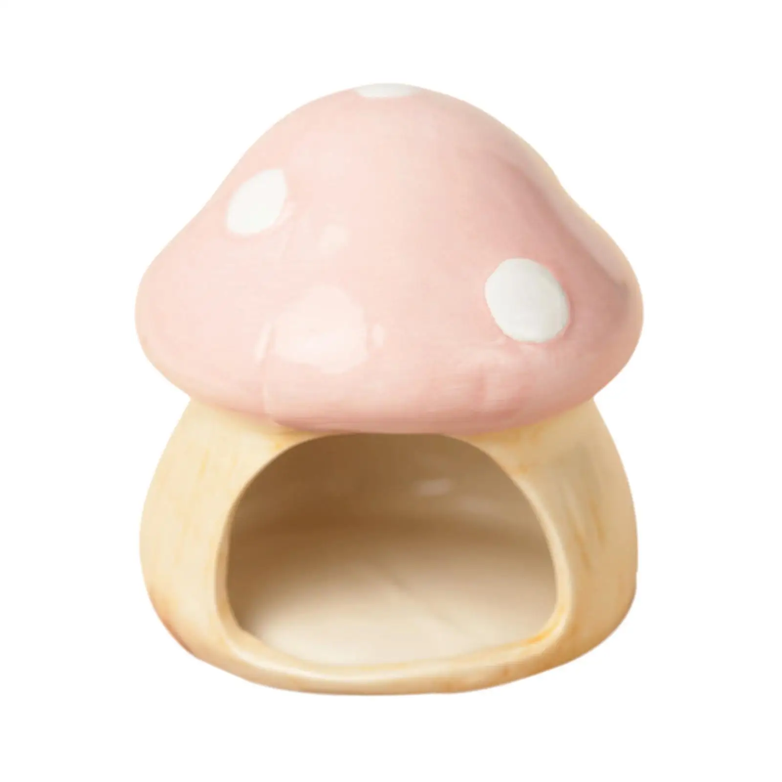 Ceramic Mushroom Shaped Hamster Nest Cute Guinea Pig House for Chinchilla Rat Guinea Pig Small Animals Supplies