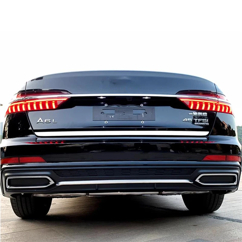 

2 шт. для Audi A6 S6 C8 Sedan/2019-2024, задний бампер, накладка багажника, диффузор, аксессуары для губ, декоративный комплект кузова