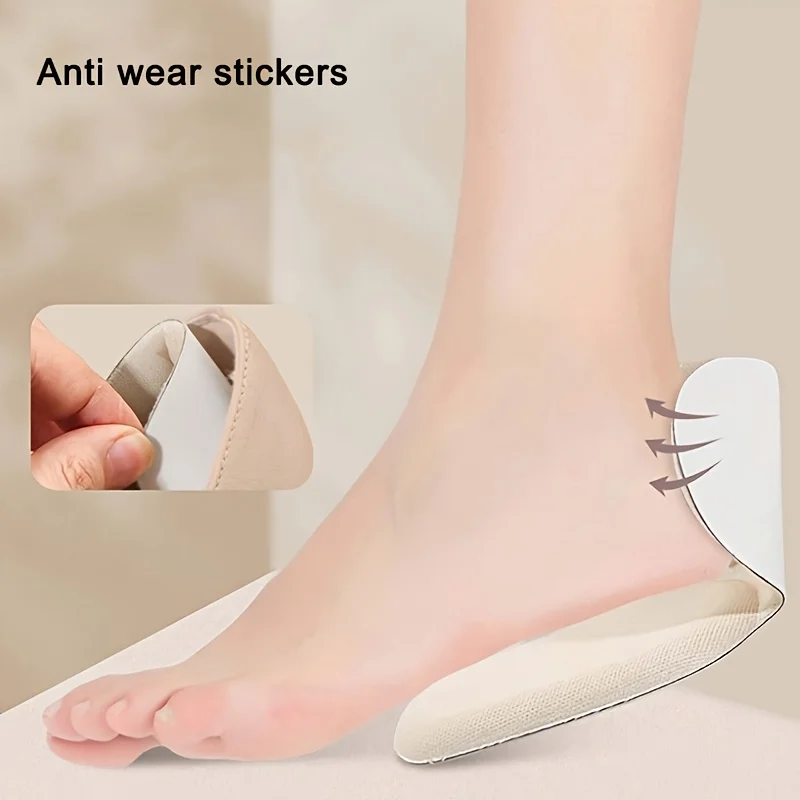 5 Pair Double-Layer Thick T-Shaped Foam Heel Pad And Heel Cup-Soft Breathable Non-Slip Durable Comfortable To Wear In High Heels