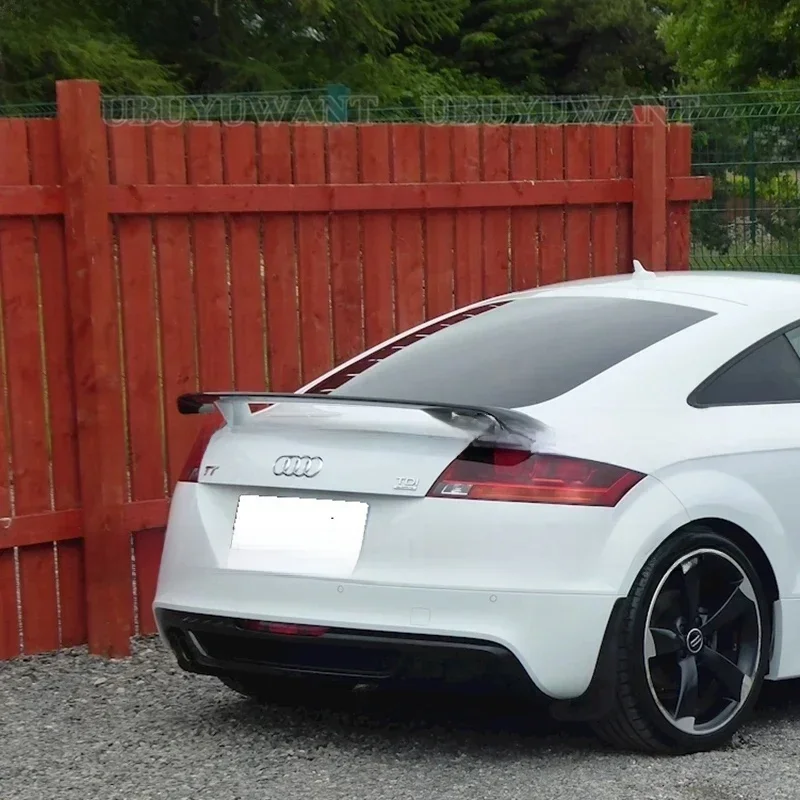 Verwendung Für Audi TT MK2 2008-2011 Jahr Spoiler Hohe Qualität Carbon Faser Material Hinten Stamm Flügel Auto Body kit Zubehör