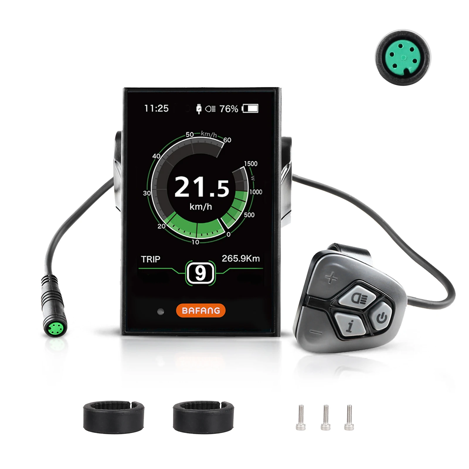 [EU Direktversand] UART-Protokoll BAFANG E-Bike Display DPC18 3,5 Zoll E-Bike Bildschirm für BBS01B BBS02B HD Mittelmotor mit 0-9 PAS-Stufen