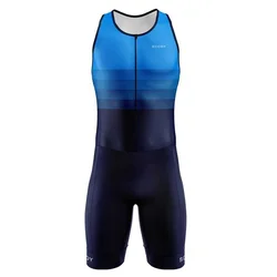 SCODY Men's Triathlon Suit Trisuit Race Skinsuit Cycling Speed Suit Sleeveless Jumpsuit Italian Quick Dry Padding Running Sets