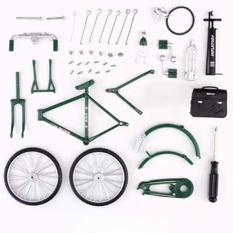 Mini vélo modèle alliage vélo métal vélo coulissant assemblé Version Simulation Collection cadeaux pour enfants bricolage assemblage jouets