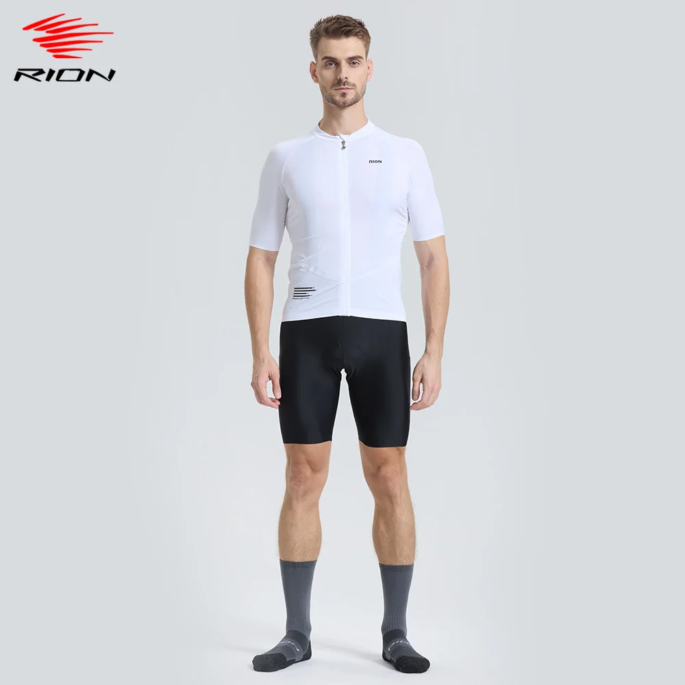 

RION Men's Cycling Jersey MTB Jerseys Bike Shirts UPF 50+ Sun Protection Pro Team Uniform Mountain Bicycle Clothing Reflective